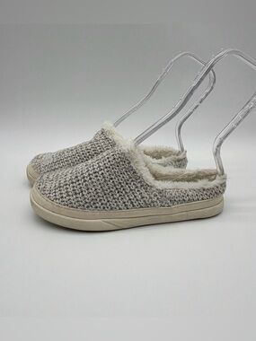 Toms Sage Sweater Knit Faux Fur Lined Scuff Slip-in Mule Slippers Women’s Size 6